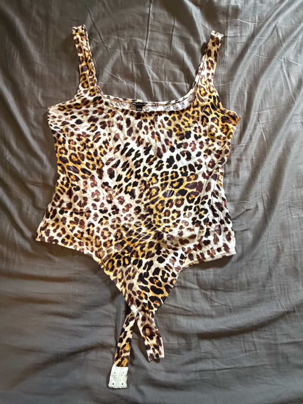 Sexy animal print thong bodysuit- Guess